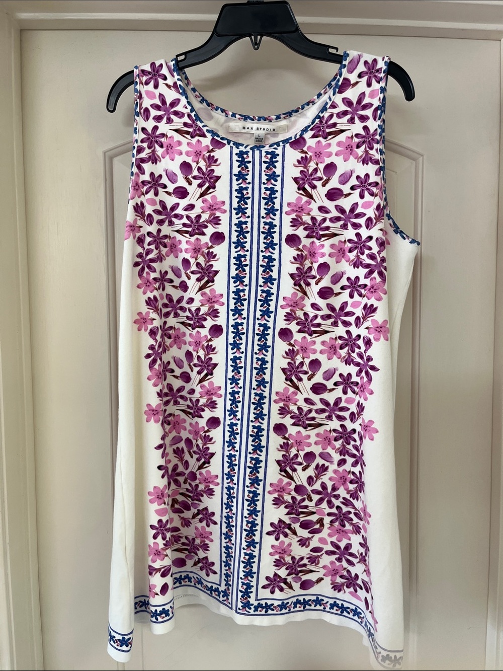 Max Studio Purple Floral Mini Dress